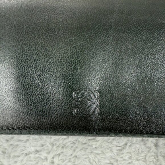 LOEWE Anagram Leather Bifold Long Wallet Black - Picture 6 of 15